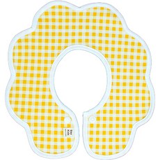 베이키즈 유아용 롤링 턱받이, 27체크노랑, 1매, 1개