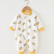 Bebeniz 嬰幼兒動物圖案全開扣長袖連身衣