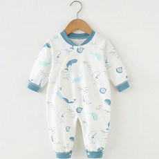 Bebeniz 嬰幼兒動物圖案全開扣長袖連身衣
