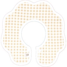 베이키즈 유아용 양면 롤링 턱받이, 24체크베이지, 1매, 1개