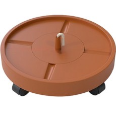 Daim 輪式花盆架 + 輪子 4p 套組, 棕色