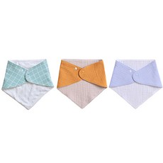 JOYMULTI 嬰幼兒多款按扣圍兜兜3件組