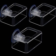 Mimine Aqua Strong Attachment 亞克力食物圍欄餵食杯方形, 3個