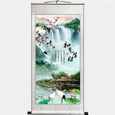 Marketpia 風水運勢畫 捲軸掛式 30 和氣生財