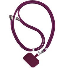 라니마켓 쉬운 탈부착 비비드 휴대폰 스트랩, 와인, 1개