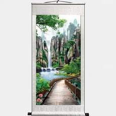 Marketpia 風水運勢畫 捲軸掛式 13 財源流動之路