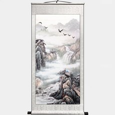 Marketpia 風水運勢畫 捲軸掛式 03 富壽長流