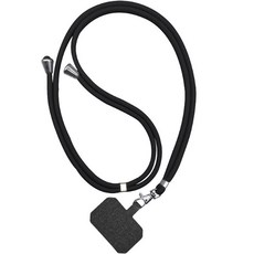 라니마켓 쉬운 탈부착 비비드 휴대폰 스트랩, 블랙, 1개