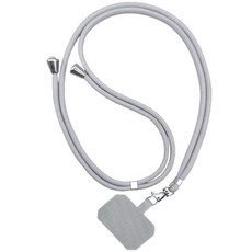 라니마켓 쉬운 탈부착 비비드 휴대폰 스트랩, 연그레이, 1개