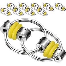 Simple&Glow 旋轉環手指玩具 10入, 黃色, 10個