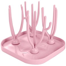 Deioli Perfect Drainage 嬰兒奶瓶晾乾架, 粉色