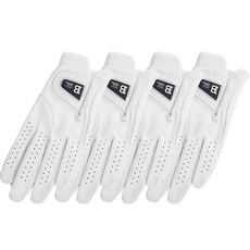 BRENCE 女用羊皮B巡迴賽版高爾夫手套 左手用 4入, 白色