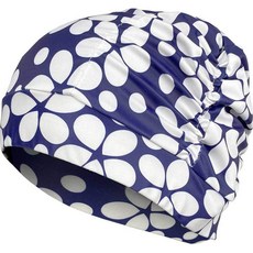 Moa 褶皺泳帽, 海軍藍花朵, 1個