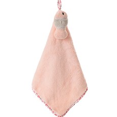 Alleophom DM 掛環式魚形廚房擦手巾, 1個, 粉紅色