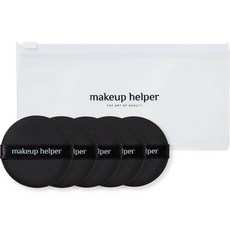 makeup helper 氣墊粉撲, 5個, 黑色