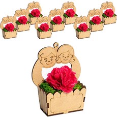 민화샵 모스 카네이션 화분 만들기 세트 FDPWD04, 10세트, 가족