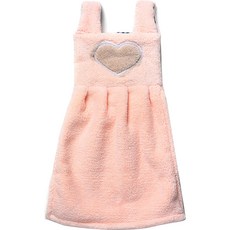 Alleophom DM 迷你愛心洋裝擦手巾, 1個, 粉紅色