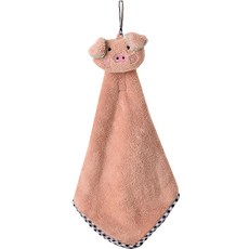 DM 可愛豬廚房手帕, 1個, 珊瑚