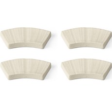 광주요 국산 백합 수저받침, 유백색, 4개