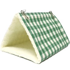 鸚鵡 GORE-TEX 柔軟羊羔絨材質格紋床 中型, 1個, 深綠色