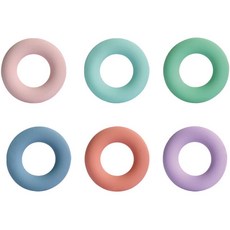 VOLAR 迷你握力器 各強度甜甜圈型6件組, 混合顏色