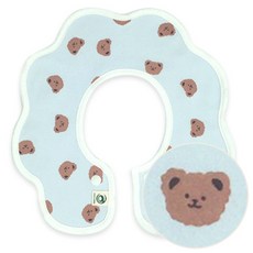 베이키즈 양면 롤링 턱받이, 4곰블루, 1매, 1개