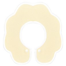 베이키즈 양면 롤링 턱받이, 18무지노랑, 1매, 1개