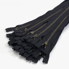 YKK 華可貴 Enjoy Quilt 大容量無頭青銅拉鍊 10cm, 25個, 黑色