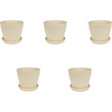 Navida 馬卡龍色系花盆 5入, 象牙白