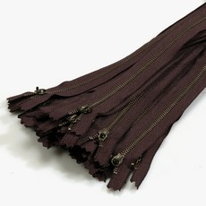 YKK 華可貴 Enjoy Quilt 大容量無拉頭青銅拉鍊 20cm, 25個, 栗色