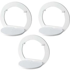 12 Round 圓形多用途壁架, 白色, 3個