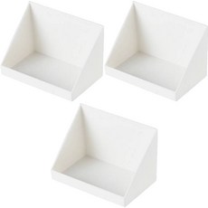 The 해피앤 부착식 카운터 보드형 미니 수납박스, 흰색, 3개