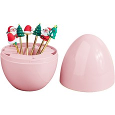 GAPANG 聖誕節茶匙4入 + 叉子4入 + 04號收納筒套組 TTA09304, 1套, 茶匙4入 + 茶叉4入 + 蛋形收納筒