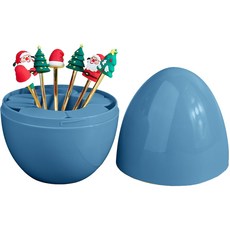 GAPANG 聖誕茶匙 4p + 叉子 4p + 收納筒 12號套組 TTA09312, 1套, 茶匙4p + 茶叉4p + 雞蛋型收納筒