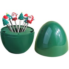 Gapan聖誕茶匙4p+叉子4p+收納盒14號套組TTA09314, 1套, 茶匙 4p + 茶叉 4p + 蛋型收納盒