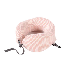 記憶海綿流線型條紋旅行頸枕, 粉色