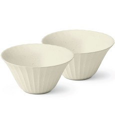 광주요 국산 백합 면그릇, 유백색, 2개