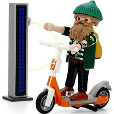 Playmobil Figure Hipster 和 E Scooter 70873, 1個