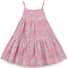 JELISPOON 女童款層次滿版小花細肩洋裝