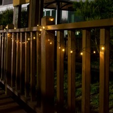 城市 LED 太陽能庭院燈串燈, 暖白