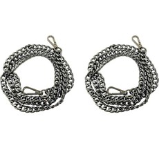 40mm 包包鏈帶 120cm, 黑鎳, 2個