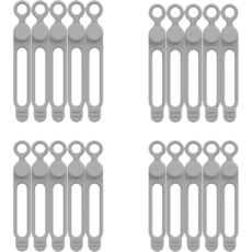 Raon Factory Tidy 多用途電纜 Seonjeongri 矽膠電纜紮帶 5 件, 灰色, 4個