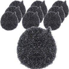 黑色粗糙壓克力菜瓜布, 10個, 1個