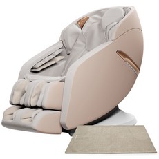 제스파 음성인식 AI 멜티스 뮤직 두드림 수면 코칭 안마의자 + 러그 세트 방문설치, ZPC2138(안마의자), ZP540(러그), 라이트 핑크(안마의자), 브라운(러그)