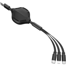 심쿵마켓 편리한 3in1 고속 충전 케이블, 1.1m, 03 블랙 2, 1개