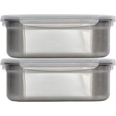 키친유 직사각 락스텐 밀폐용기 2.7L, 단품, 2개