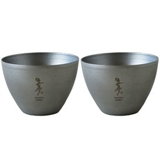 MORU 霧面不鏽鋼銀色清酒杯, 單一顏色, 2個