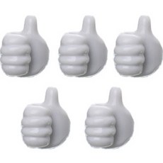 H리빙 미니 손가락 후크, 5개, 그레이