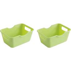 RAON FACTORY Rion 多用途化妝品迷你收納盒, 2個, 淺綠色