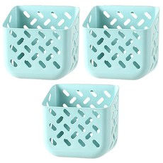 生活素談 掛式籃子 收納籃, 藍色, 3個